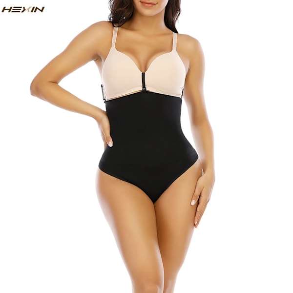 Hög midja magkontroll trosor String Butt Lifter Shaper Bantning Underkläder Butt Lifter Magen Formande Cincher Brief Body Shaper Black 3XL-4XL