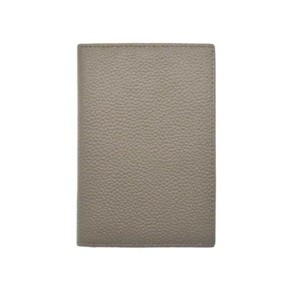 Äkta läder Litchi Grain Passport Hållare Mjuk Solid Blank Candy Color Cover för passfodralet Case för anpassat namn/logotyp brown