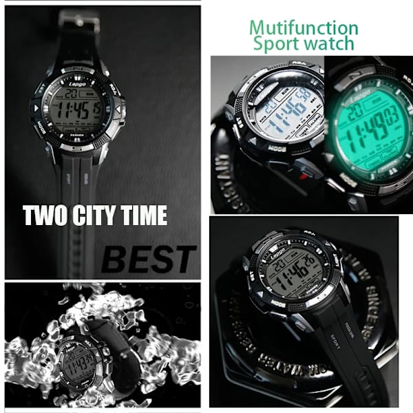 Original Vattentät Digital Dyk Klockor Män Elektronisk Handklocka Pojke Watch Feelnever Utomhus Sport Armbandsur Man Red