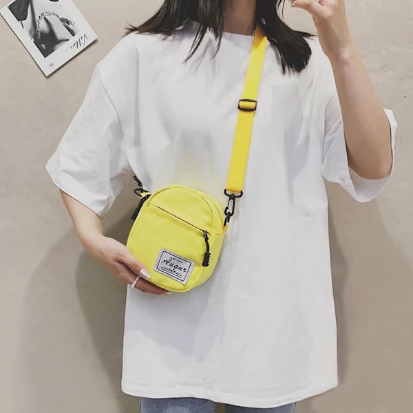 Kvinnmode Manchester Dragkedja Axelväska Crossbody Väska Höst Vinter Flerlagers Liten Mjuk Shopper Bag Billig Kvalitet Handväskor Yellow Canvas(.188)
