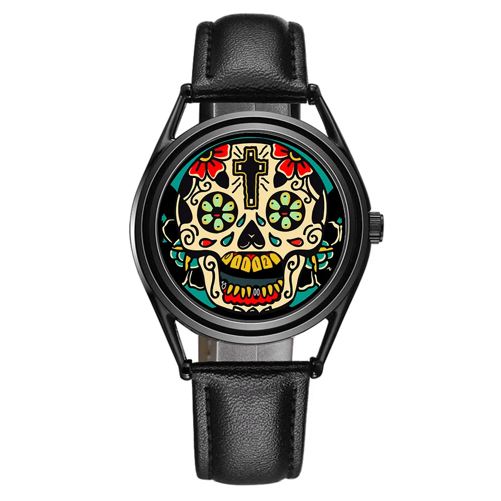 FEB 30:e Skelett Designad Klocka Tand Rörlig Bra Kvalitet Ghost Design