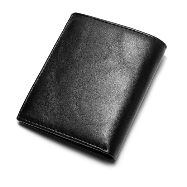 Kolfiber kreditkortshållare Plånbok Pengar Plånbok för män Läderplånbok med foto-ID fönster & fack Plånbok Korthållare Black