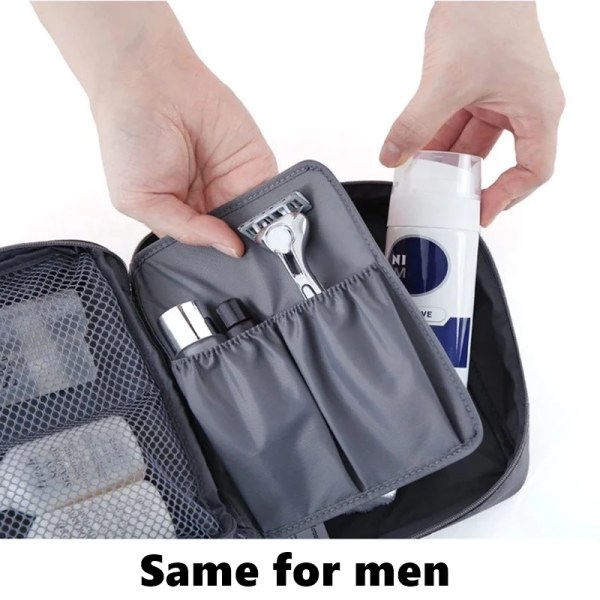 Ny bärbar multifunktion unisex resor kosmetisk väska för kvinnor och män Toalettartiklar Organizer Vattentät kvinnlig förvaring Sminkfodral Horizontal