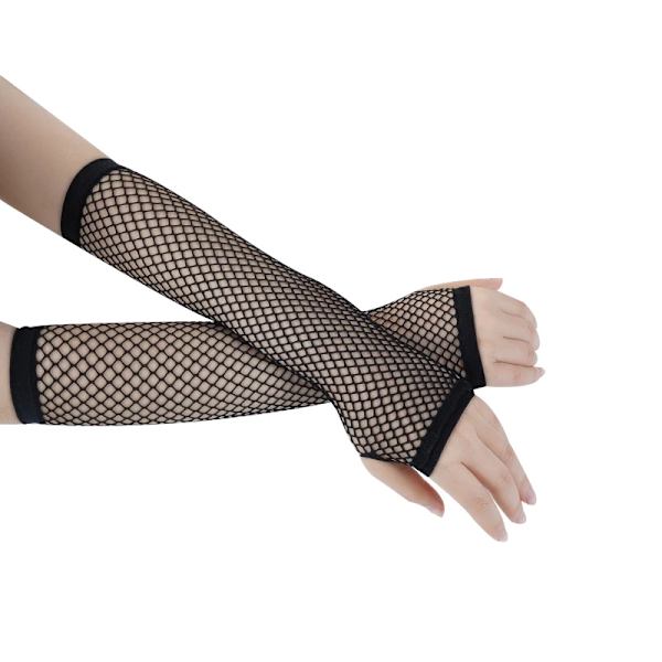 Nytt mode Neon Fishnet Cykelhandskar Fingerlösa Långa Handskar Ben Arm Manschett Fest Klänning för Dam Sexig Vacker Arm A6651(.330)
