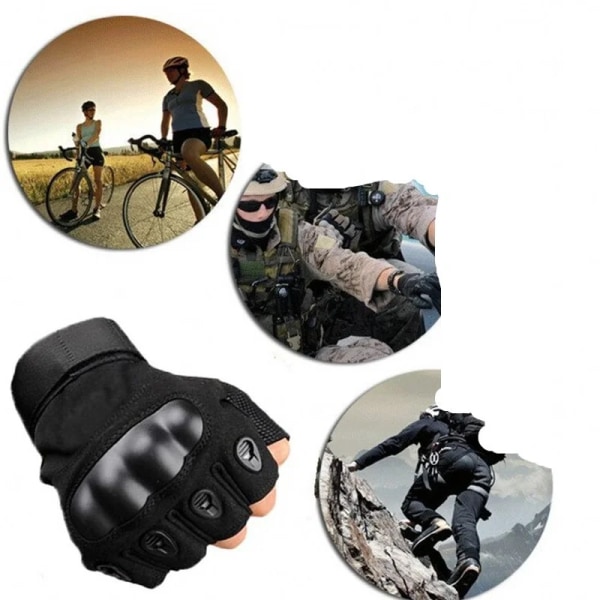 Taktiska utomhushandskar Airsoft Sporthandskar Halvfinger Typ Militär Män Kamphandskar Skytte Jakthandskar Cykelhandskar as picture M