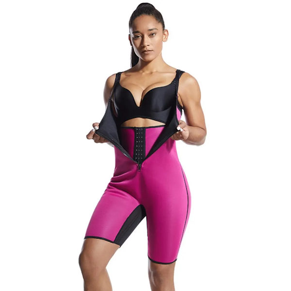 Neoprendräkt för kvinnor Helkroppsformare Sport Svett Ärmlös Justerbar rem Bastu Waist trainer för viktminskning R M