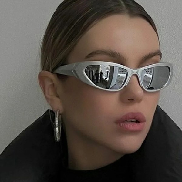 Nya Sport Steampunk Y2K Solglasögon Dam Punk Goggle Märke Designer Solglasögon Män Silver Spegelskydd Mode UV400 Glasögon C7 As shown in figure