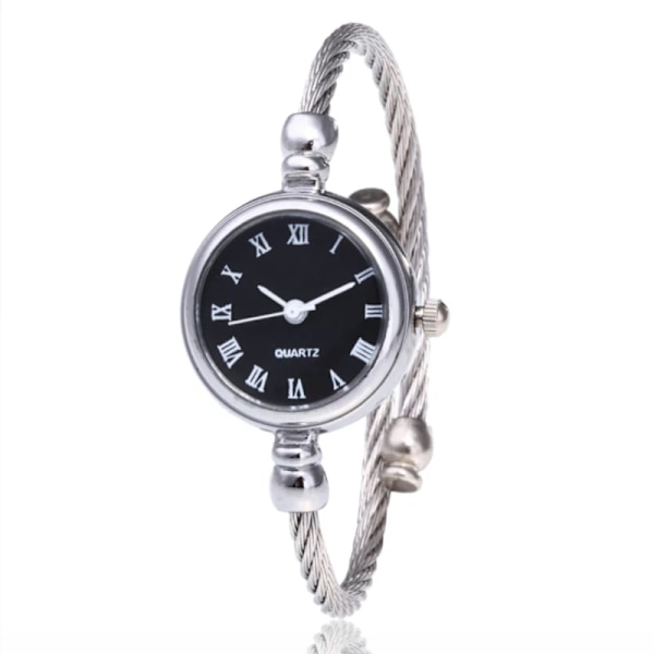 Litet guldarmband Watch i rostfritt stål Retro Dam Quartz Armbandsur Mode Casual Damklockor AC3