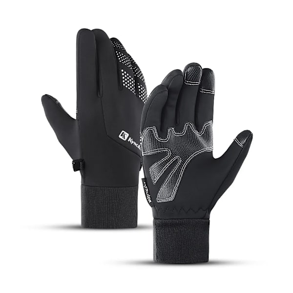 Vintervarma vattentäta handskar för män Kvinnor Thermal fleece Snow Ski Snowboardhandskar Cykling Cykel Cykel Utomhussporthandskar Black L