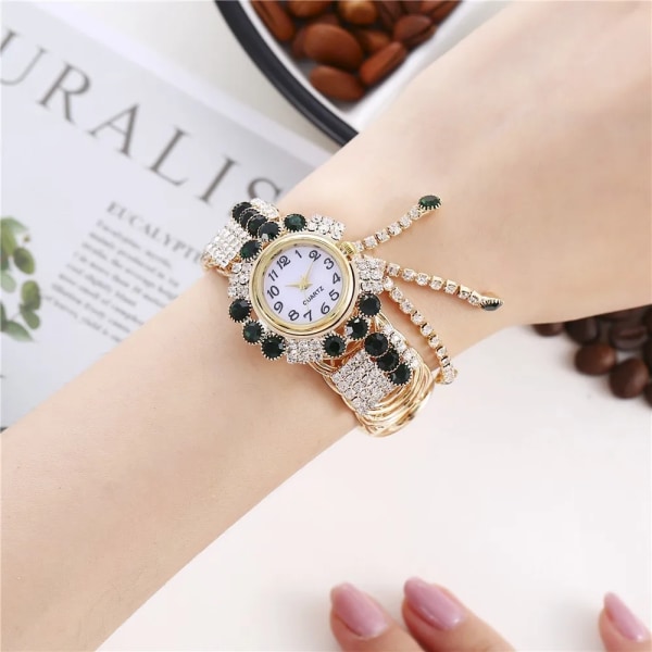 2021 Toppmärke Lyx Strassarmbandsklocka Watch Damarmbandsur Relogio Feminino Reloj Mujer Montre Femme klocka Pink