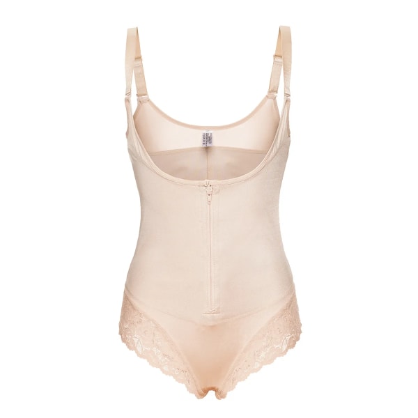 Body Shapewear Dam Waist Trainer Fajas Colombianas gördlar Dragkedja Öppen byst Bodysuit Modelleringsrem Beige XXL