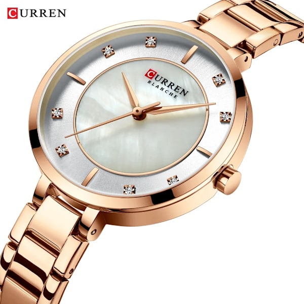 Curren Kvinnor Klockor Rose Gold Topp Märke Lyx Watch Dam Quartz Vattentät Dam Armbandsur Dam Flickor Klockor Klocka blue