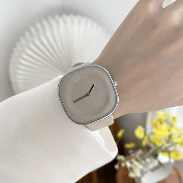 Premium Square Watch Dam Enkel Design Mode All-match Watch Damklockor för kvinnor Quartz Damklockor Femme Luxury khaki 2