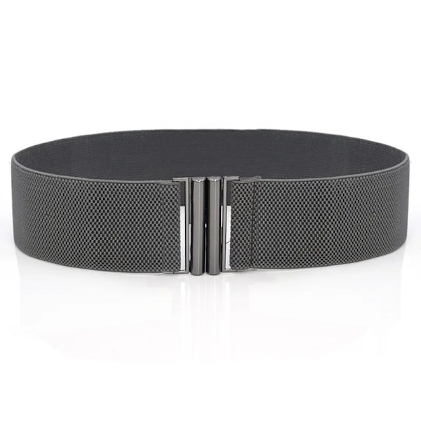 Brett resårbälte Enfärgad korsettbälte Metallspänne Dammode Cummerband Stretch Cinch midjeband Dam midjebälte style 1-dark grey One Size