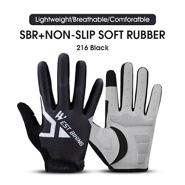 WEST BIKING Half Finger Cykelhandskar Utomhussport MTB Cykelhandskar Pad Andas Cykel Motorcykel Fiske Cykelhandskar 216 BLACK M