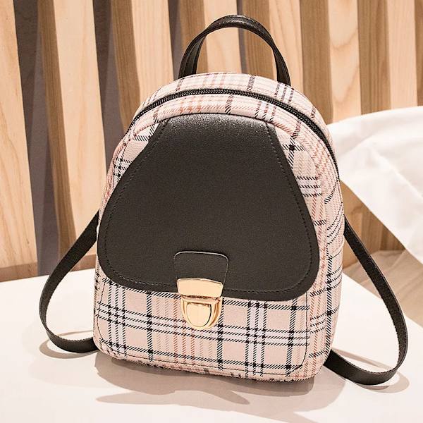 Mini Crossbody-väska för tonårsflicka Pläd kvinnor axel telefonväska Koreansk stil Ny trendig kvinna black