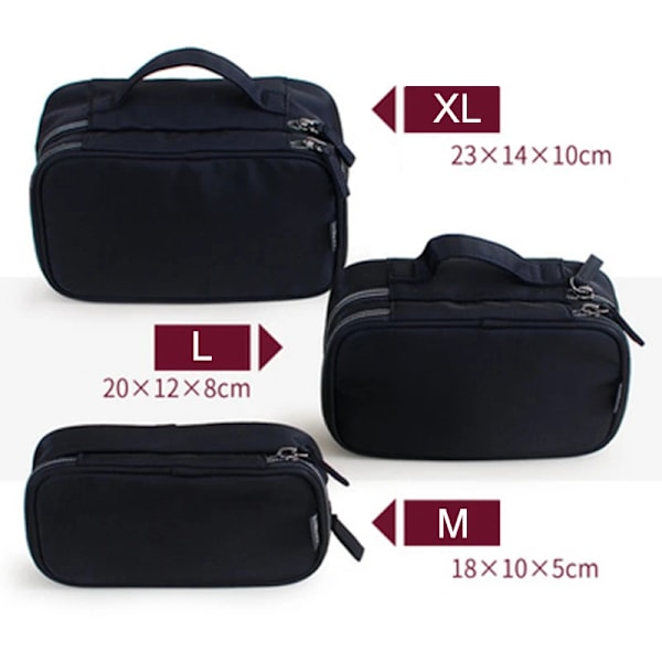 Case Snygg vattentät kosmetisk väska Organizer Case Toalettpaket för mini case toalettpåse Wine red M