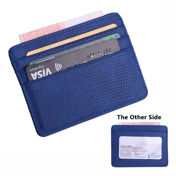 Liten Mini Travel Lizard Mönster Läder Bank Business ID- case För män Kvinnor Med ID-fönster 2020 Ny Gray