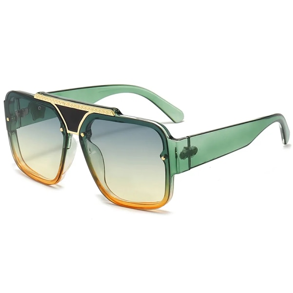 Nytt mode överdimensionerade solglasögon Lyxmärke Kvinnor Män Moderna fyrkantiga glasögon Unisex Black Man Solskydd UV400 WHITE NO CASE