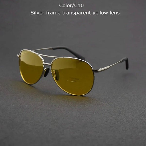 TUZENGYONG 2023 Brand Alloy Herrsolglasögon Polarized UV400 Lens Solglasögon För Herr Pilotglasögon Oculos de sol Hög kvalitet T8013 C10 no box