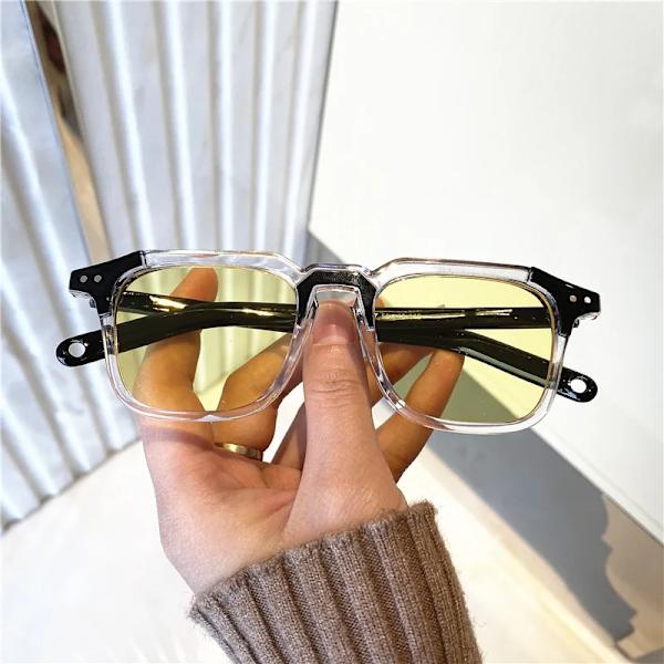 Nya Solglasögon Mode Män Och Kvinnor Jumping Di Hip Hop Par Glasögon Super Fire Retro Solglasögon Transparent Black(.342)