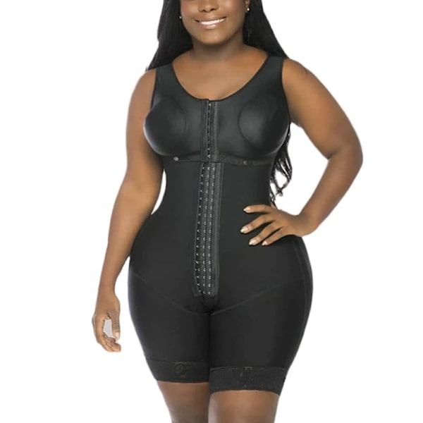 Öppen byst Faja Body Osynlig Booty Shaper Medellängd Bantning Spets Fajas Colombianas Post BBL Post Op Surgery Supplies black 4XL
