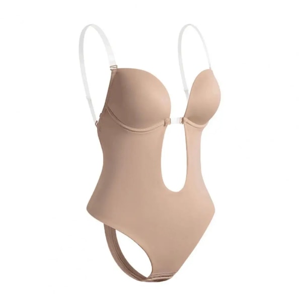 Unik Body BH U-form Rygglös Body Shaper Kontroll Mage Hög elastisk rumpa lyftare Reduktiv Strip Bodysuit Underkläder Skin Color XL