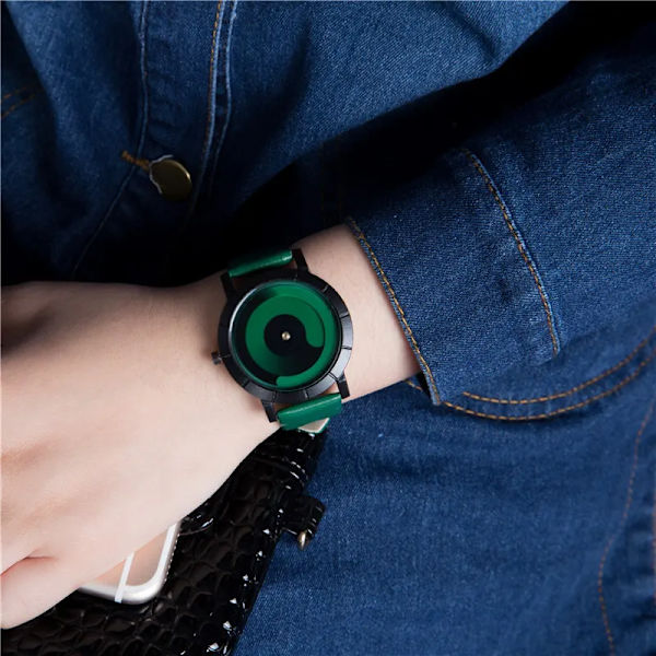 Nya Creative Rotation Herrklockor 2020 Läderrem Quartz Klockor Herr Sportklockor Mode Watch Relogio Masculino 152083-6