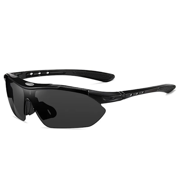 Cykelsolglasögon Unisex ventilerade glasögon Ögonskydd Vinddammtäta glasögon utomhussport UV-skyddande antistänk Ciclismo Bright Black-C