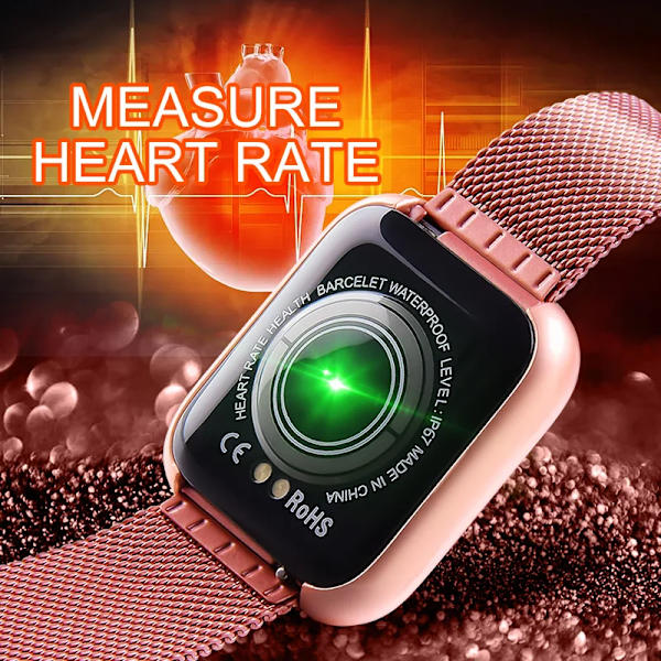 I5 Kvinna Herr Smart Watch Smartwatch Sport Smart Watch Herrklockor Kvinnor Connected Watch Fitness Armband Tracker Puls White(Steel Strap)