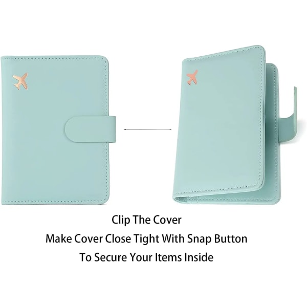 Nytt premium läder passhållarfodral Case resevattentät RFID-blockerande passhållare plånböcker med pennhållare Type1 Blue