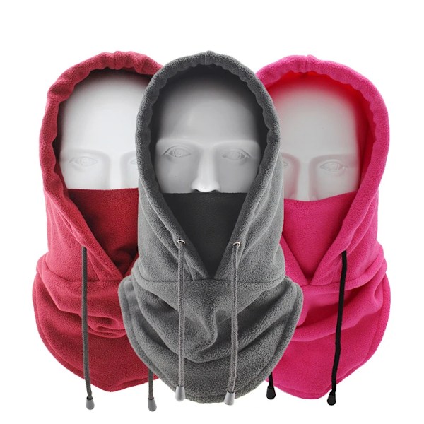 Vintervindtäta Vandringsmössor Män Varma Termiska Fleece Balaclava Ansiktsmössor Skidåkning Cykling Motorcykel Cykling Halsvärmare Hjälmhatt Dark Grey