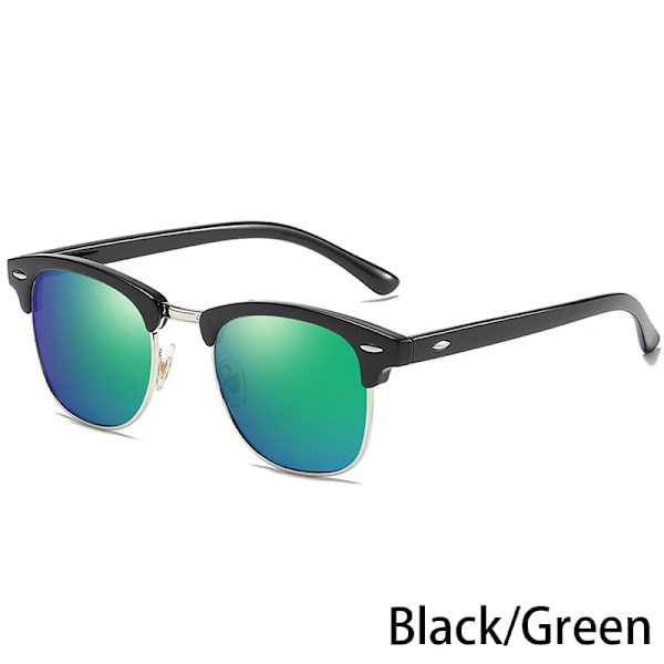 RUOBO Klassiska polariserade solglasögon för män Kvinnor Märkesdesign Körspegel Yta Lins Solglasögon Goggle UV400 Gafas De Sol Black-Green(.127) Gold Frame(.127)