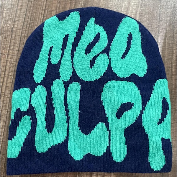 Mea Culpa Beanies för Män och Kvinnor - Kvalitetsmössa, Varm, Kpop-Mode, Hundra TakeCap Ins, Ny Net Red Design Meaculpa Beanie lanlv One Size