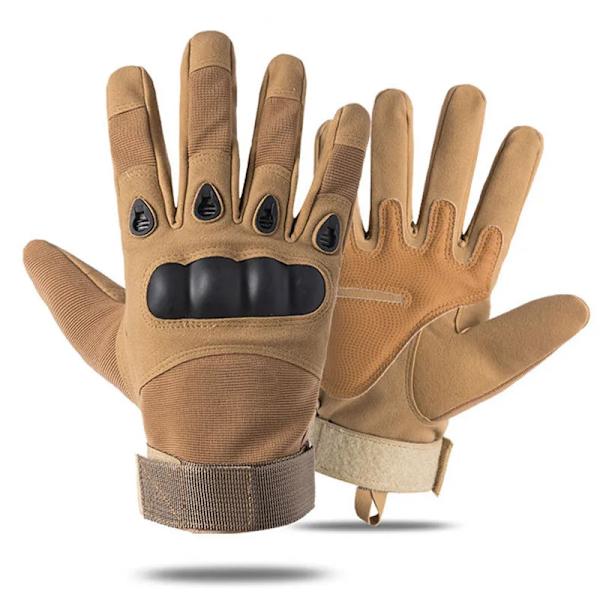 Fullfinger herrhandskar utomhus militära taktiska handskar Sportskytte Jakt Airsoft Motorcykel Cykelhandskar Khaki L