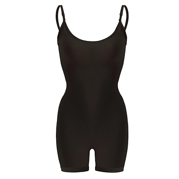 Sömlös kroppsdräkt för kvinnor Postpartum modellering Push Up Korsett Butt Lifter Shapewear Bantning Body Shaper Bröstförbättrande underkläder Black L