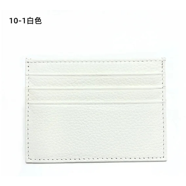 Kreditkortshållare i läder Custom Initial Holder Personlig Initial Slim Wallet Monogram Namn Plånbok Korthållare DIY Christmas white