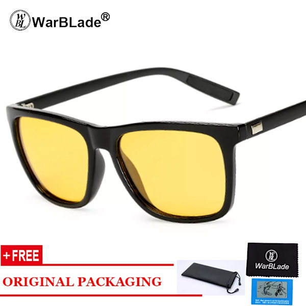 Högkvalitativa HD-polariserade solglasögon Gul lins Night Vision Solglasögon Körglasögon Anti-bländande solglasögon För män Kvinnor Nvision black