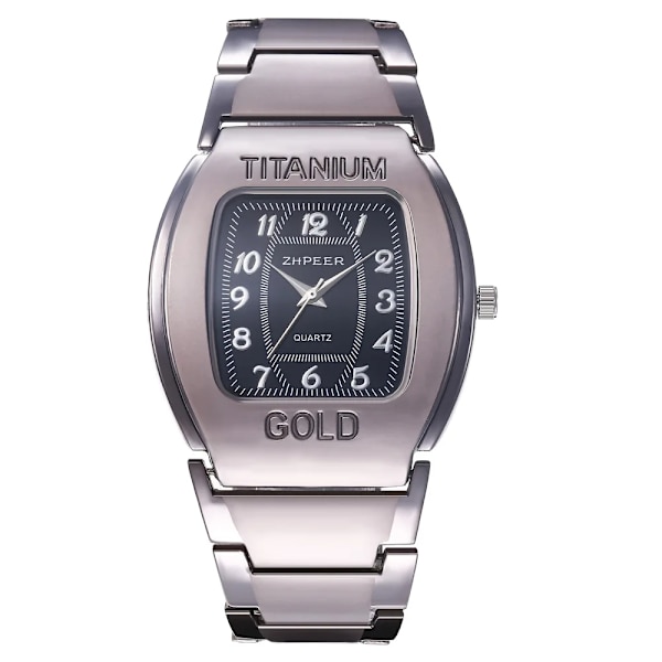 Watch herr titanlegering business casual stålbältesklocka Watch Toppmärke Lyx handled relogio masculino black