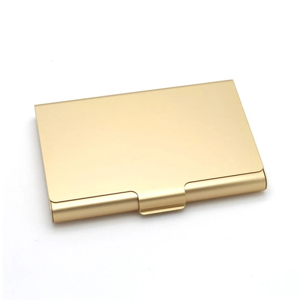 1 st Case för män i rostfritt stål Aluminiumhållare Cover Dam Case light gold