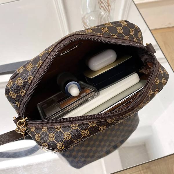 Damväska Ny Messenger Shoulder Liten fyrkantig väska PU-läder Casual Mobiltelefon Cross Body Bag Lyx Handväskor Designer S1 white