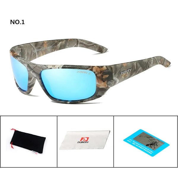DUBERY Brand Design Herrglasögon Polarized Night Vision Solglasögon Herr Retro Man Solglasögon För Herr UV400 Skärmar 1418 C1 Polarized D1418