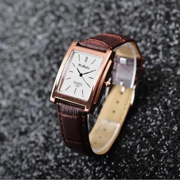 WoMaGe Damklockor Toppmärke Lyx Damklocka Watch Läderrem Watch Reloj Mujer brown 2