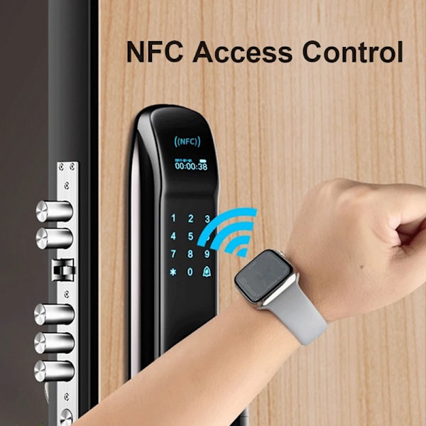 NFC Smart Watch Dörr åtkomstkontroll Låsa upp Smartwatch Herr Dam Fitness Armband Bluetooth Samtal Hjärtfrekvensdetektering With Silicone Strap(.280)