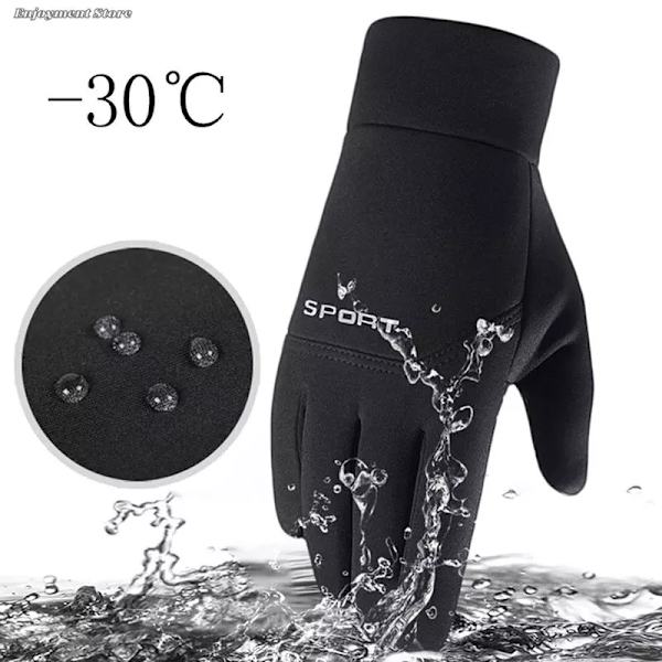 Vinterhandskar Vattentät thermal pekskärm Thermal vindtät varma handskar kallt väder Löpning Sport Fotvandring Skidhandskar XL-C