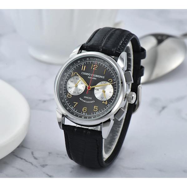 CYS-Historiador Watch Multifunktionell Lyx Date Watch Mode Klassisk Top Läderrem Vattentät Kvarts Watch blue