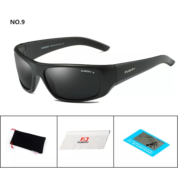 DUBERY Brand Design Herrglasögon Polarized Night Vision Solglasögon Herr Retro Man Solglasögon För Herr UV400 Skärmar 1418 C9 Polarized D1418