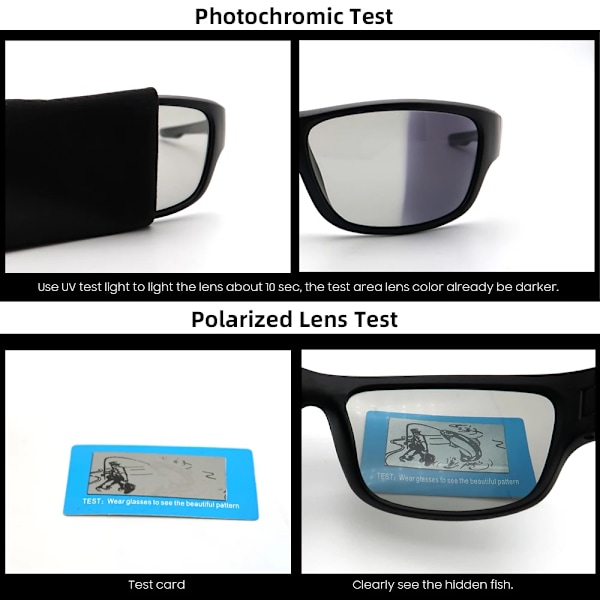 2023 Photochromic Män Cykelsolglasögon Sport Färgförändring Polariserad utomhusglasögoncykel Kvinnor Cykelglasögon 1 Red Photochromic Lens
