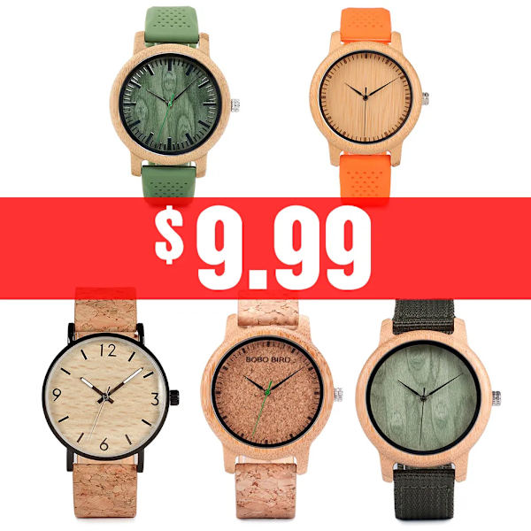 Parklockor BOBO BIRD Watch Herr Bamboo Relogio Masculino Damarmbandsur med läderband Silikonarmband Bra present GD011