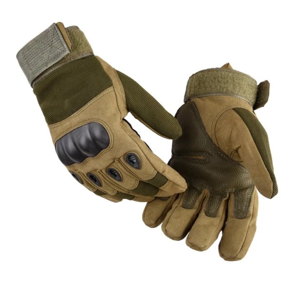 Helfingerhandskar för män Militära taktiska handskar motorcyklist Paintball Skytte Airsoft Strids Körning Jakt Cykelhandskar Green Short L
